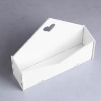 Кашпо деревянное 21&times;6&times;18 см Конверт "Доброе Сердце", белый Дарим Красиво