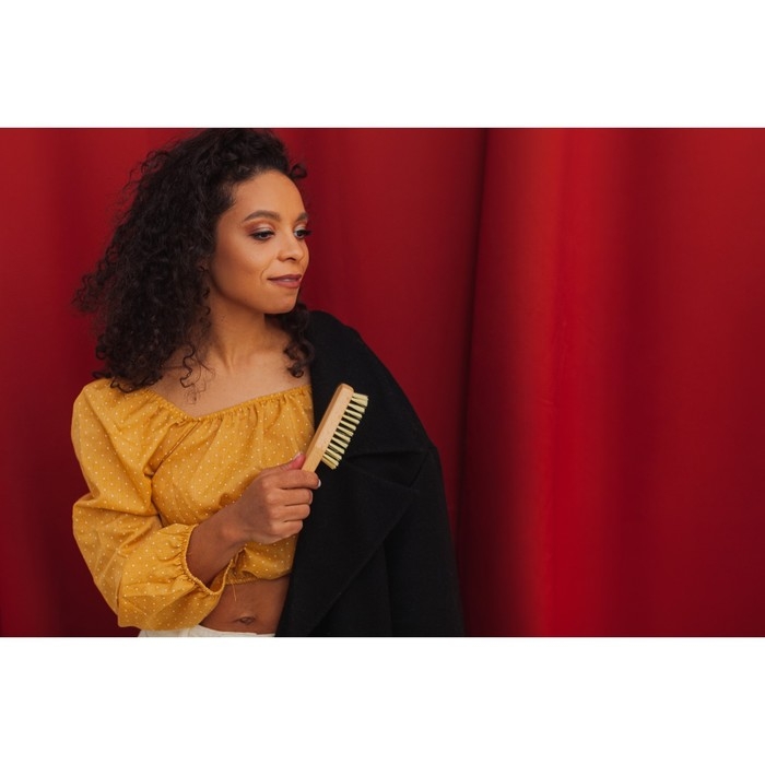 Щётка для одежды и обуви SAVANNA, 21&times;3,4 см, 59 пучков, искусственная щетина