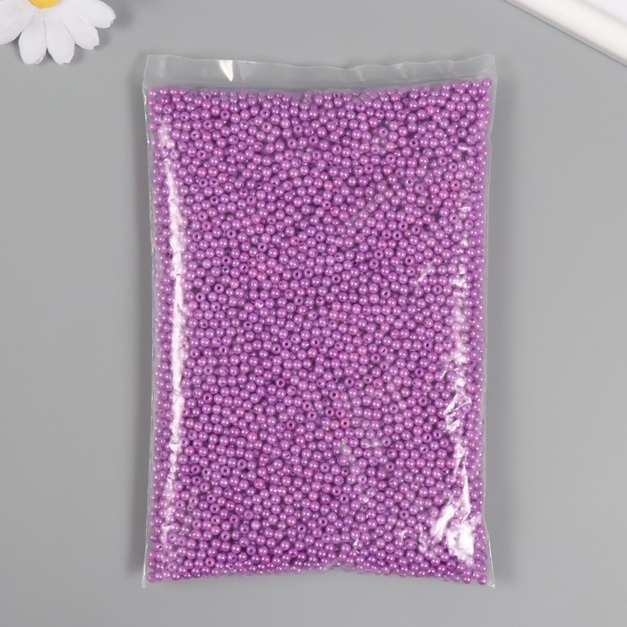 Набор бусин "Жемчуг" d 4 мм, 250 гр, сиреневый