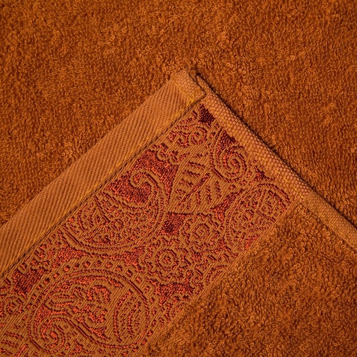 Полотенце махровое Бодринг 70х140см, цв.коричневый, 430 г/м, хлопок 100%