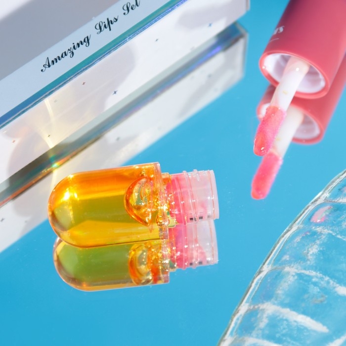 Набор для губ &laquo;Плампер&raquo;: Блеск, масло, жемчуг с эффектом объема