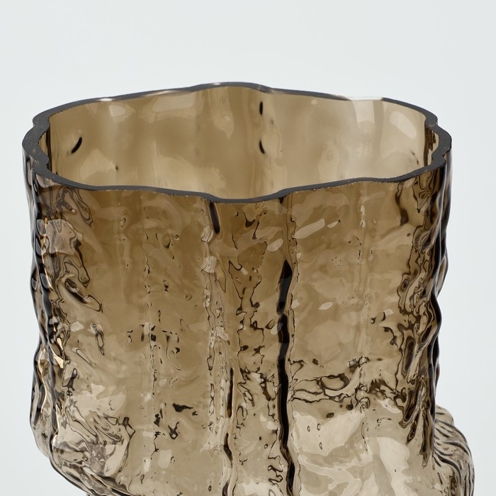 Ваза для цветов &laquo;Маунтин браун&raquo; из коричневого стекла 30&times;13&times;13 см