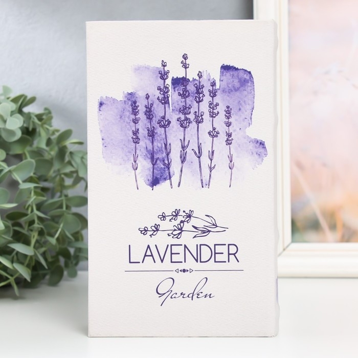 Сейф-книга дерево кожзам Сейф-книга дерево кожзам "Сад с лавандой" 21х13х5 см