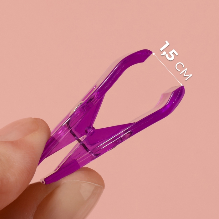 Зажимы для кроя, 3,4 см, 5 шт, цвет разноцветный Зажимы для кроя, 3,4 см, 5 шт, цвет разноцветный