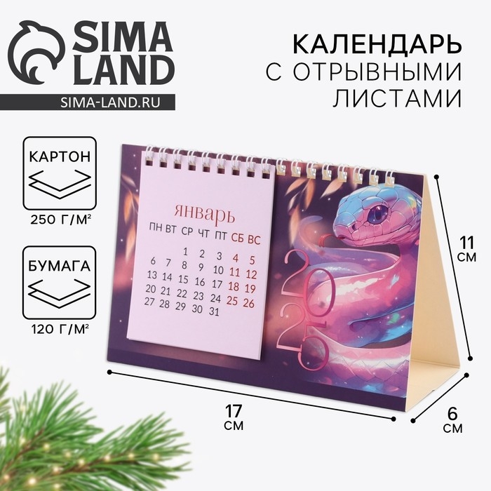 Календарь 2025 настольный с отрывными листами «Новый год: 365 дней счастья», 16,9 х 14 см Календарь 2025 настольный с отрывными листами «Новый год: 365 дней счастья», 16,9 х 14 см