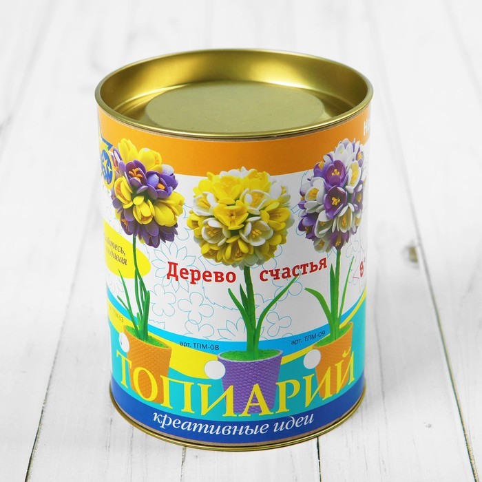 Набор для творчества топиарий малый &laquo;Крокусы&raquo;, фиолетовый/жёлтый, 13 см