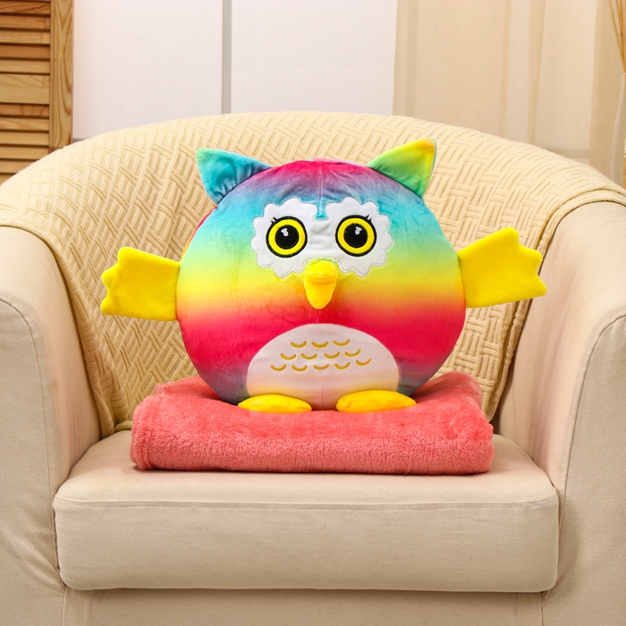 Мягкая игрушка &laquo;Сова&raquo; с пледом, 30 см