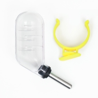 Поилка для грызунов с металлическим носиком, 60 мл, прозрачная с жёлтым креплением Поилка для грызунов с металлическим носиком, 60 мл, прозрачная с жёлтым креплением