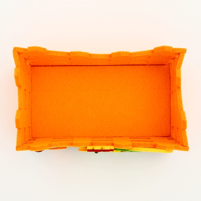 Пасхальный декор корзинка оранжевого цвета Пасхальный декор корзинка оранжевого цвета "Петушек" 10х16х9 см