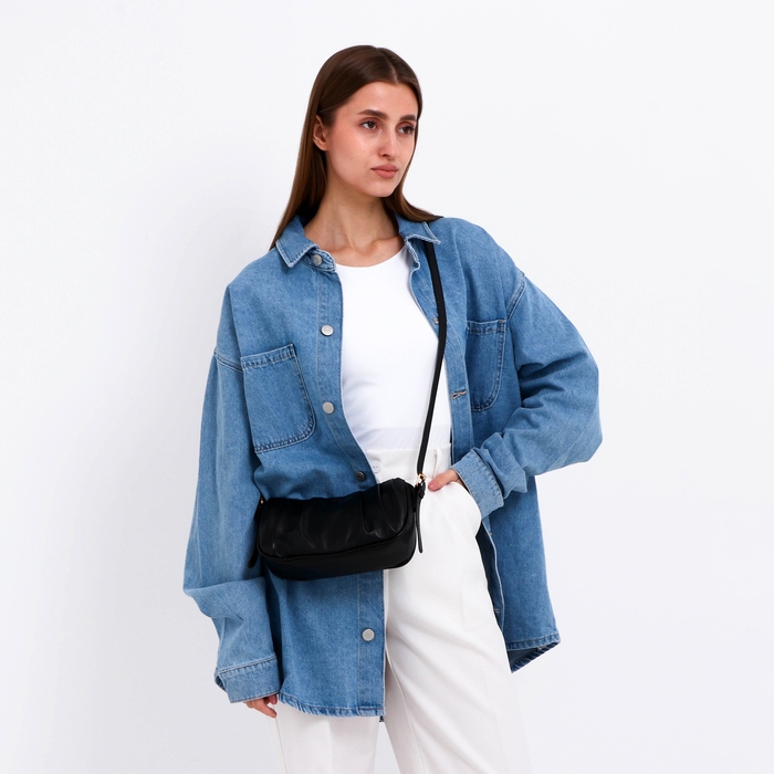 Сумка кросс-боди на молнии, цвет чёрный Сумка кросс-боди на молнии, цвет чёрный