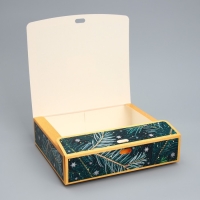 Коробка подарочная новогодняя складная &laquo;Счастья в новом году&raquo;, 20 х 18 х 5 см, Новый год