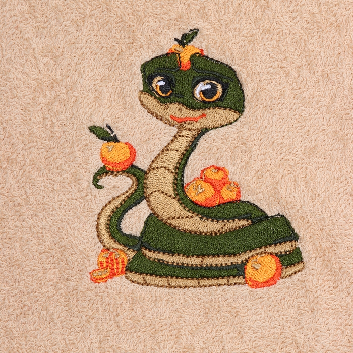 Набор в мешочке Этель "Тangerine mood": полотенце 35х60см, тёрка 7,7х3,7х3см