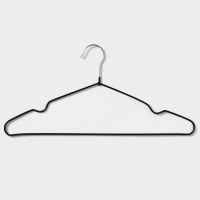 Плечики - вешалки для одежды Доляна, 40&times;20 см, 10 шт, антискользящее покрытие, цвет чёрный