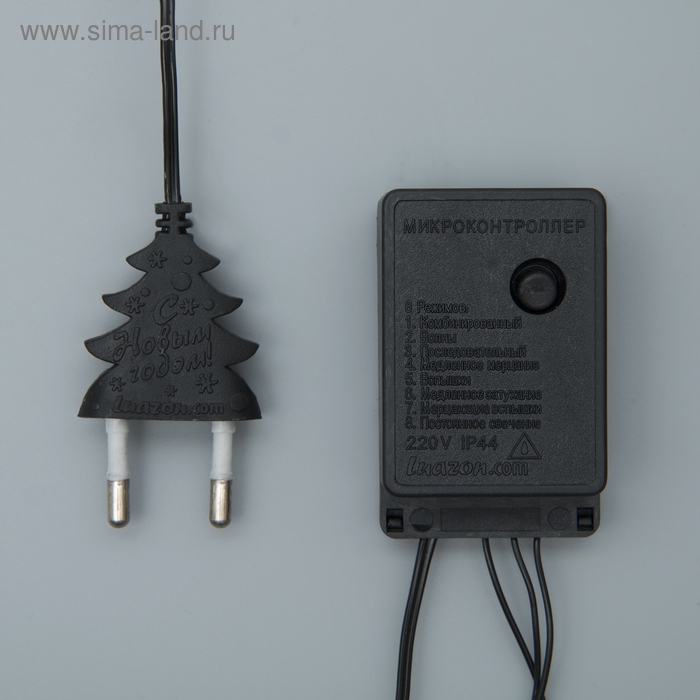 Гирлянда «Нить» 3 м, IP20, тёмная нить, 30 ламп, свечение мульти, 8 режимов, 220 В Гирлянда «Нить» 3 м, IP20, тёмная нить, 30 ламп, свечение мульти, 8 режимов, 220 В