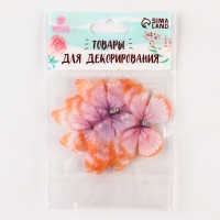 Декор для творчества &laquo;Бабочка&raquo;, двухслойный, набор 12 шт.,размер 1 шт. &mdash; 5 &times; 4 см, цвет оранжевый