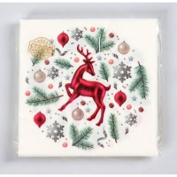 Салфетки бумажные &laquo;Новогодний олень&raquo;, 33х33 см, набор 20 шт.