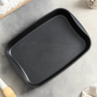 Противень &laquo;Традиция&raquo;, 36,5&times;26&times;5,5 см, антипригарное покрытие, цвет чёрный