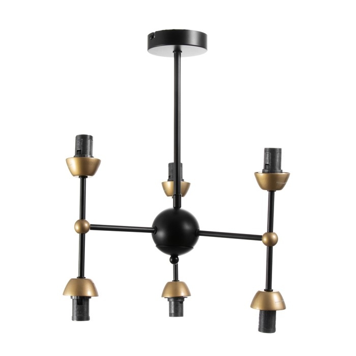 Основание для люстры лофт 6х60Вт Е14 черный Основание для люстры лофт 6х60Вт Е14 черный