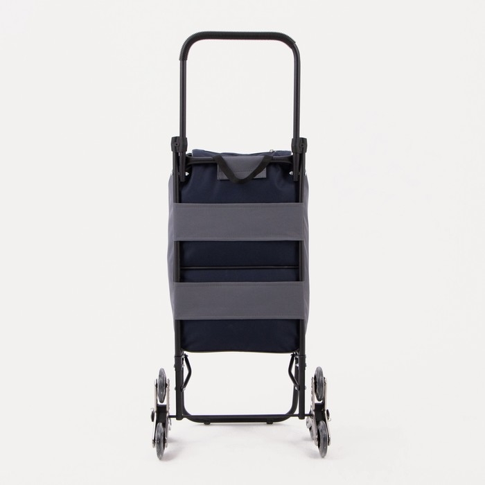 Сумка-тележка хозяйственная на шнуре, цвет чёрный/серый Сумка-тележка хозяйственная на шнуре, цвет чёрный/серый