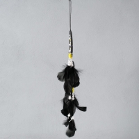 Ловец снов d=10 и 5 см "Паутинка с белыми и желтыми бусинами" черный 50х10х0,7 см Ловец снов d=10 и 5 см "Паутинка с белыми и желтыми бусинами" черный 50х10х0,7 см