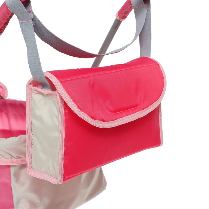 Коляска кукольная №16, цвет розовый с серым Коляска кукольная №16, цвет розовый с серым