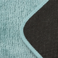 Коврики для ванной и туалета Доляна &laquo;Софт&raquo;, 2 шт: 40&times;50 см, 50&times;80 см, цвет бирюзовый