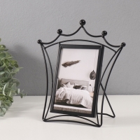 Фоторамка металл на 1 фото 10х15 см "Принцесса" черный 21х22,5 см Фоторамка металл на 1 фото 10х15 см "Принцесса" черный 21х22,5 см