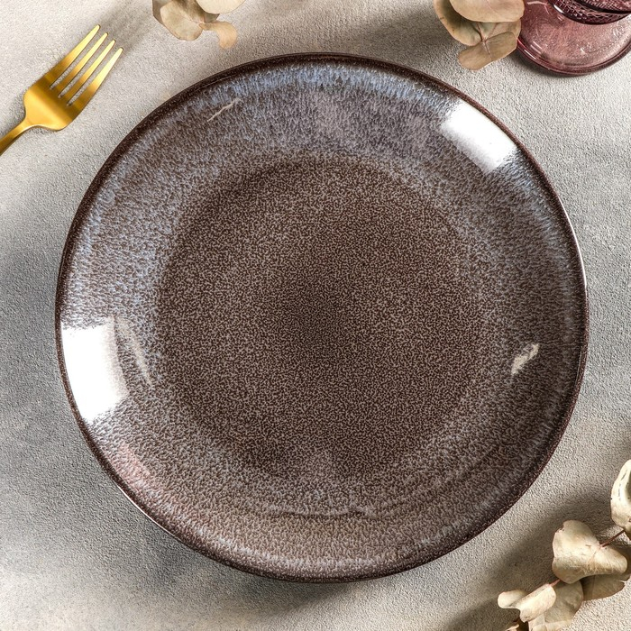 Тарелка обеденная Ethos Rock, d=26 см, цвет коричневый Тарелка обеденная Ethos Rock, d=26 см, цвет коричневый