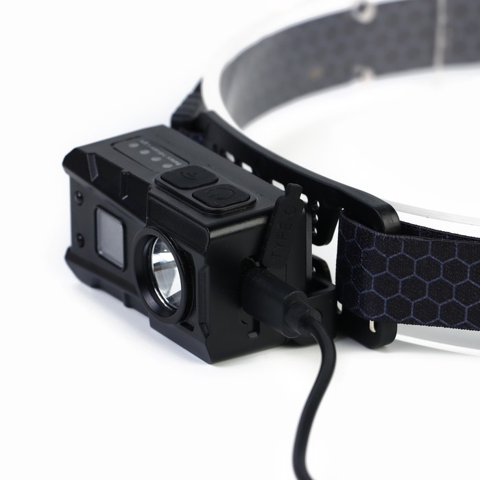 Фонарь налобный аккумуляторный, 1 Вт, 1200 мАч, XPG, сенсор, индикатор заряда Фонарь налобный аккумуляторный, 1 Вт, 1200 мАч, XPG, сенсор, индикатор заряда