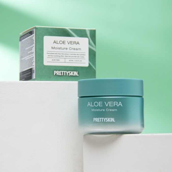 Увлажняющий крем для лица с алоэ вера для нормальной и склонной к сухости кожи &laquo;PRETTYSKIN&raquo;, 60 мл
