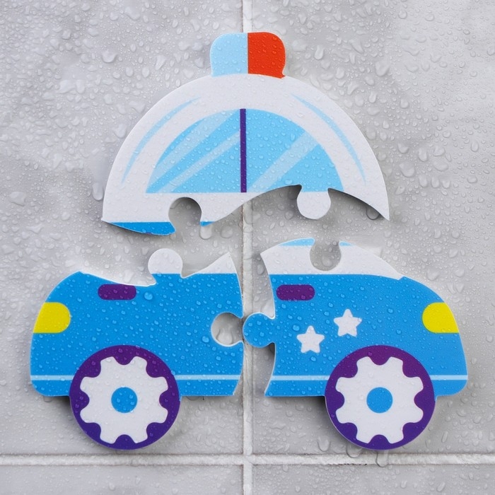 Мягкий пазл для малышей &laquo;Полицейская машина&raquo;, 3 детали, Крошка Я