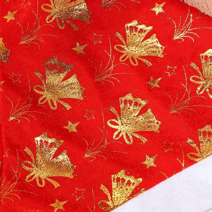 Колпак новогодний "Колокольчики" 40х27 см, красный