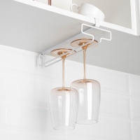 Сушилка для бокалов Доляна, 26,5&times;10,5&times;7 см, цвет белый