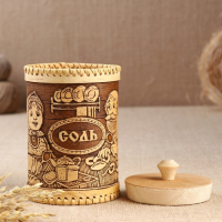 Туес «Дедушка и бабушка», соль,10х17,5 см, береста Туес «Дедушка и бабушка», соль,10х17,5 см, береста