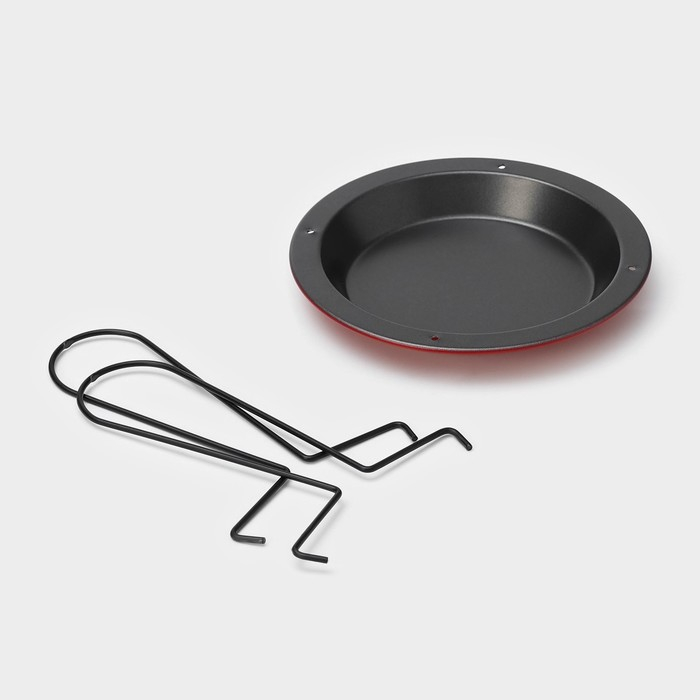 Подставка для куры-гриль &laquo;Ренард&raquo;, 20&times;17 см, антипригарное покрытие, цвет красный