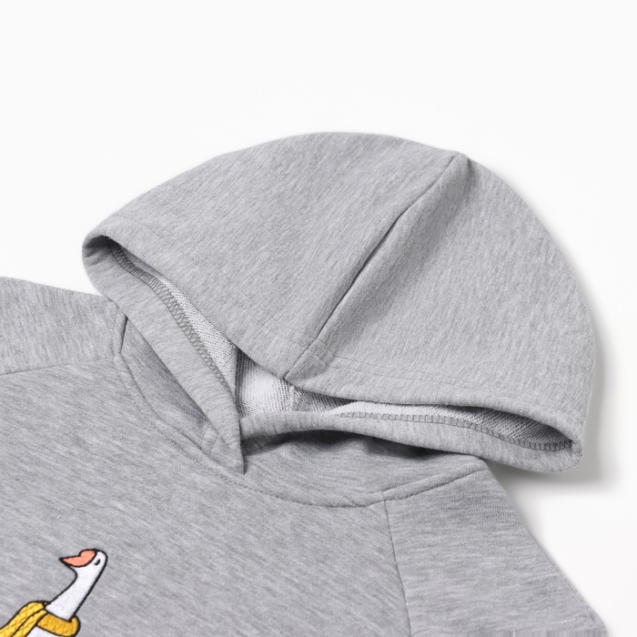 Костюм детский (худи, брюки) MINAKU: Exclusive print, цвет светло-серый меланж, рост 104 см