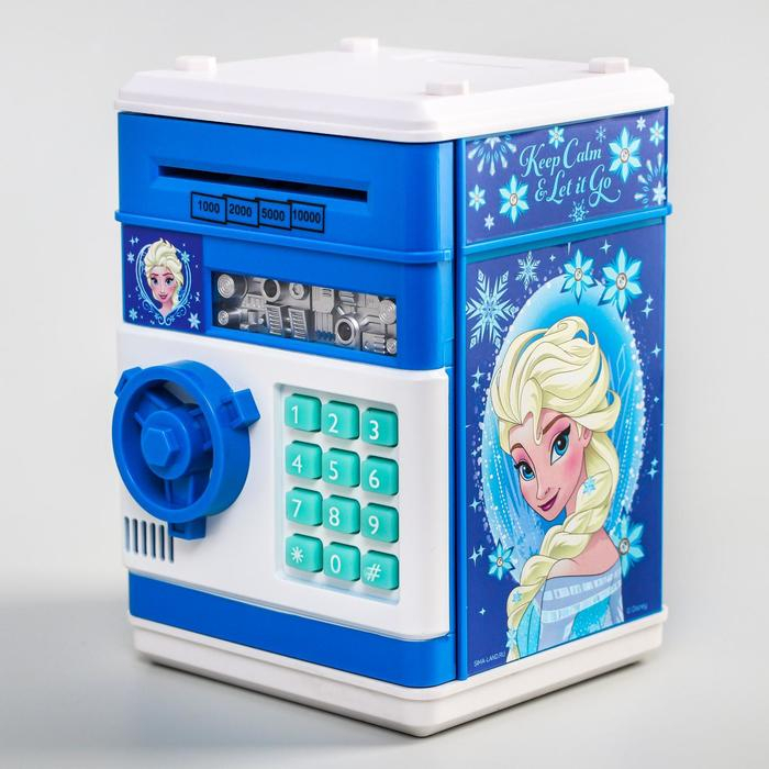 Копилка сейф, 20 см х 14,5 см х 14 см Копилка сейф, 20 см х 14,5 см х 14 см "Эльза", Холодное сердце