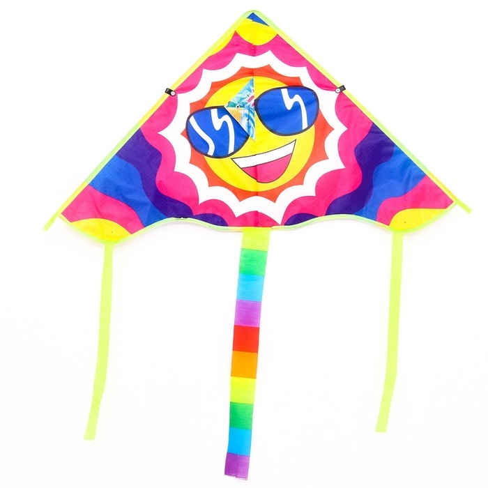 Воздушный змей &laquo;Смайлик&raquo; с леской
