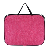 Папка с ручками текстильная А4, Calligrata "Офис", для бумаг, для офиса, нейлон 600D, лён, розовая, ПМ/1, 350 х 270 х 20 мм