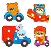 Деревянная игрушка-шнуровка &laquo;Транспорт&raquo;, 15&times;15 см
