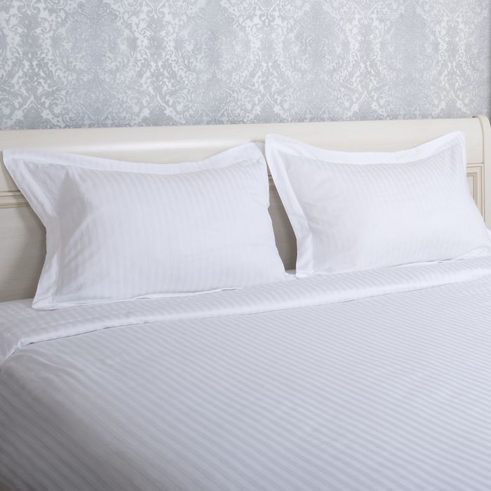 Простыня Атра евро 220х240 см сатин-страйп отбеленный 1х1 140г/м&sup2; 100% хлопок