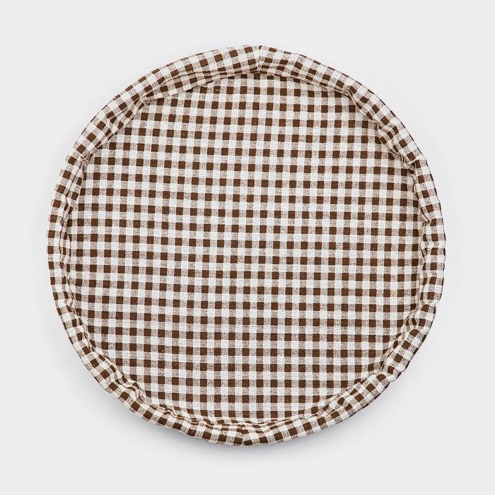 Корзинка для подачи Доляна &laquo;Домашний уют&raquo;, d=35,5 см, цвет коричневый