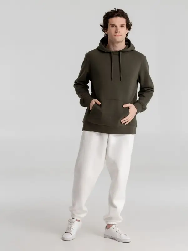 Толстовка с капюшоном унисекс King, хаки, размер XS Толстовка с капюшоном унисекс King, хаки, размер XS