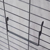 Вольер для животных "Пижон" 6 секций на клипсах 60 х 60 см, ш.п. 37-40 мм, складной, черный Вольер для животных "Пижон" 6 секций на клипсах 60 х 60 см, ш.п. 37-40 мм, складной, черный