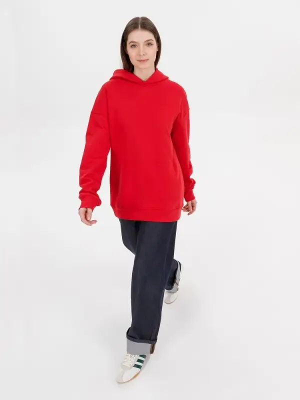 Худи оверсайз унисекс Outshine, красное, размер M/L