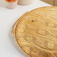 Поднос &laquo;Ренессанс&raquo;, 35&times;30,5&times;3,5 см, цвет золотой