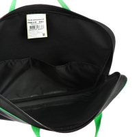 Папка с ручками текстильная А4, 350 х 265 х 45 мм, ПМД 2-42 "Офис", внутренний карман, чёрная/салатовая Папка с ручками текстильная А4, 350 х 265 х 45 мм, ПМД 2-42 "Офис", внутренний карман, чёрная/салатовая