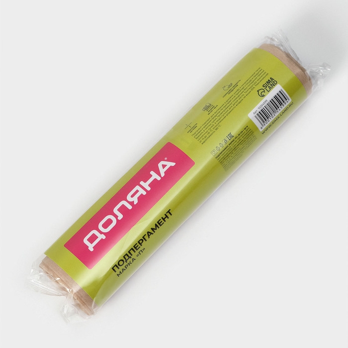 Подпергамент марка &laquo;П&raquo;, пергамент для выпечки Доляна, 30 см х 50 м, 45 гр/м2