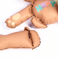 Шар фольгированный 30" &laquo;Счастливый мишка&raquo;, матовый, цвет бежевый