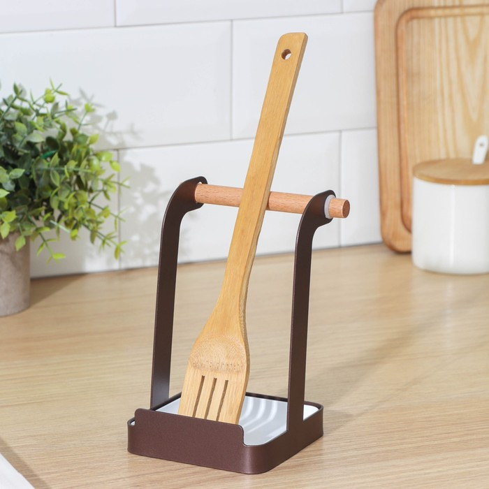 Подставка под ложку Доляна &laquo;Лофт&raquo;, цвет коричневый